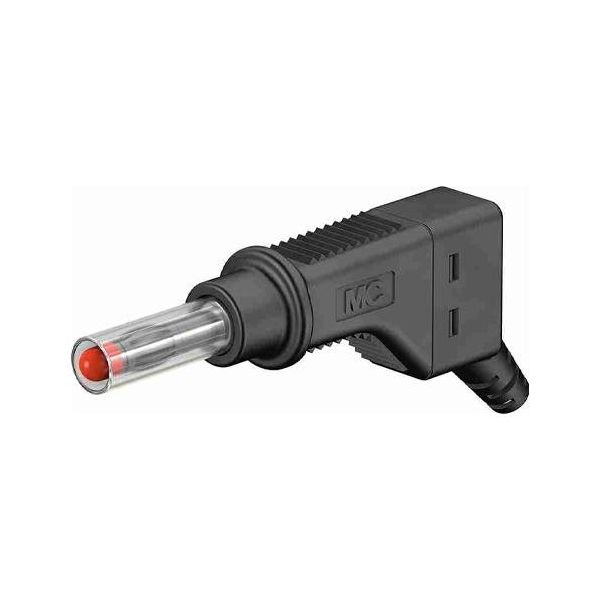 エスコ φ4mm バナナプラグ(スタック接続/黒) EA940DP-771 1セット(5個)（直送品）