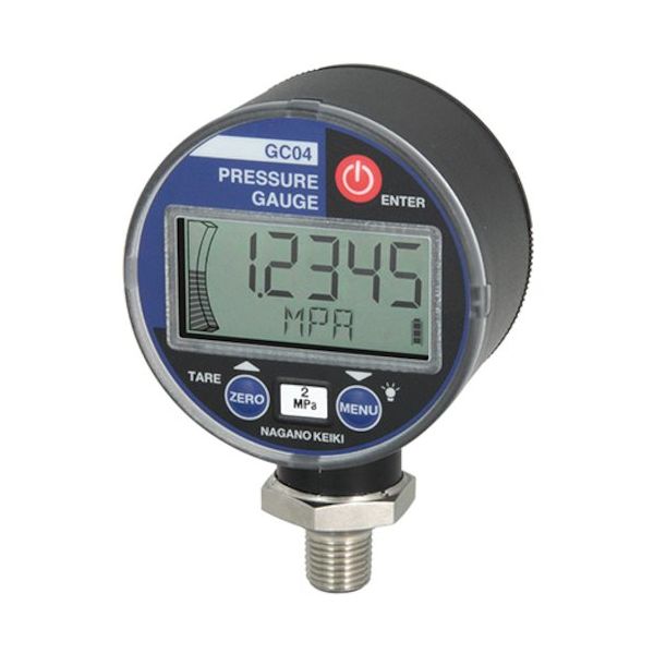 長野計器 長野 電池式デジタル圧力計 GC04 0~20MPa GC04-174-Q 1個 503-4720（直送品）