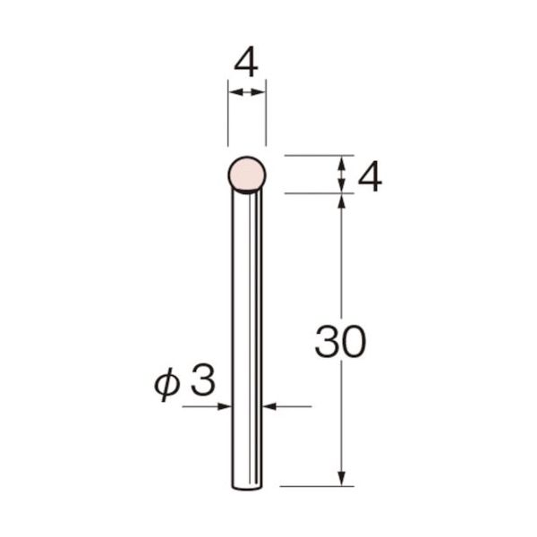 日本精密機械工作 リューター 軸付砥石 G3538 1袋(5本) 543-4198（直送品）