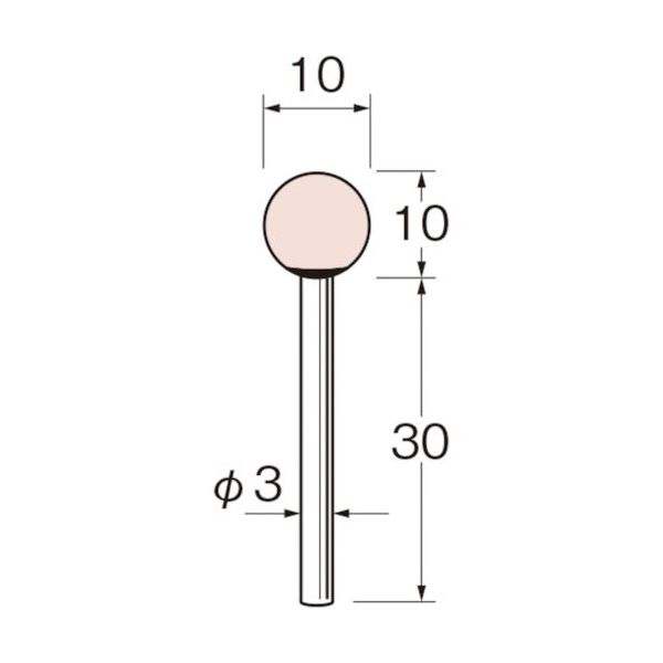 日本精密機械工作 リューター 軸付砥石 G3539 1袋(5本) 543-4179（直送品）