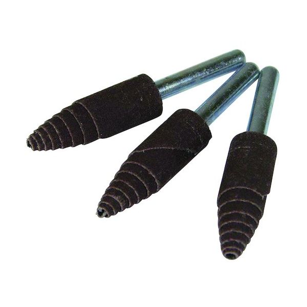 柳瀬 ヤナセ 軸付カートリッジロール テーパー型10X25X3 #400 RT1025312 1セット(10本) 531-3668（直送品）