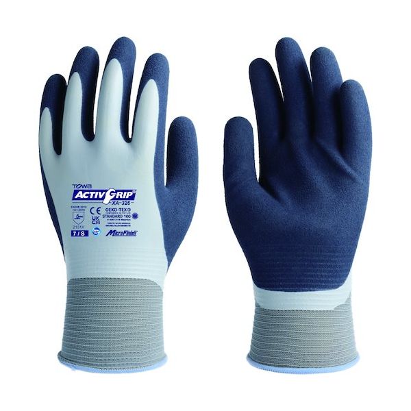 東和コーポレーション トワロン 天然ゴム手袋 アクティブグリップXAー326 7/S XA-326-7S 1個(1双) 538-8100（直送品）