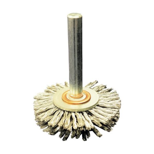 高島産業 軸付ホイールブラシ 電動工具用ホイール型軸付ブラシ BRHシリーズ φ40x6軸 WSA-040 1双(1個) 554-8583（直送品）