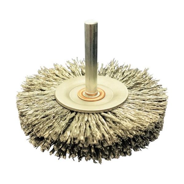 高島産業 軸付ホイールブラシ 電動工具用ホイール型軸付ブラシ BRHシリーズ φ75x6軸 WSA-075 1双(1個) 554-8572（直送品）