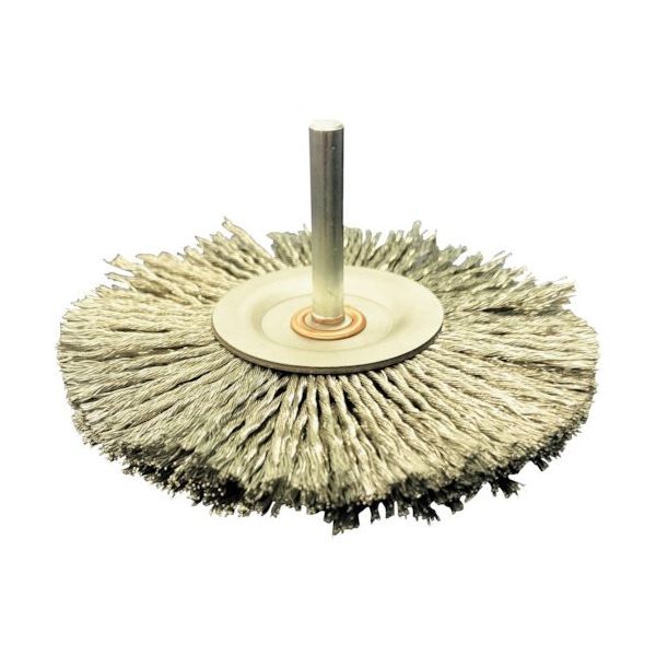 高島産業 軸付ホイールブラシ 電動工具用ホイール型軸付ブラシ BRHシリーズ φ100x6軸 WSA-100 1双(1個) 554-8571（直送品）