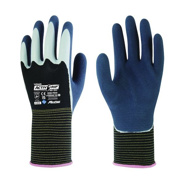 東和コーポレーション トワロン 天然ゴム背抜き手袋 アクティブグリップXAー324 6/XS XA-324-6XS 1台(1双)（直送品）