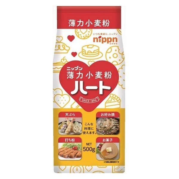 ニップン 日本製粉 ハート 薄力小麦粉 500g x20 4902170040168 1セット(20個)（直送品）