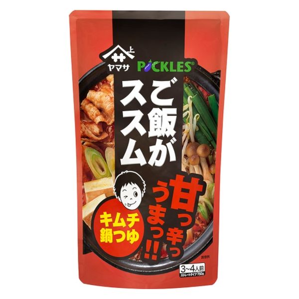 ヤマサ醤油 ヤマサ ご飯がススム キムチ鍋つゆ パウチ 750g x12 4903001943573 1セット(12個)（直送品）