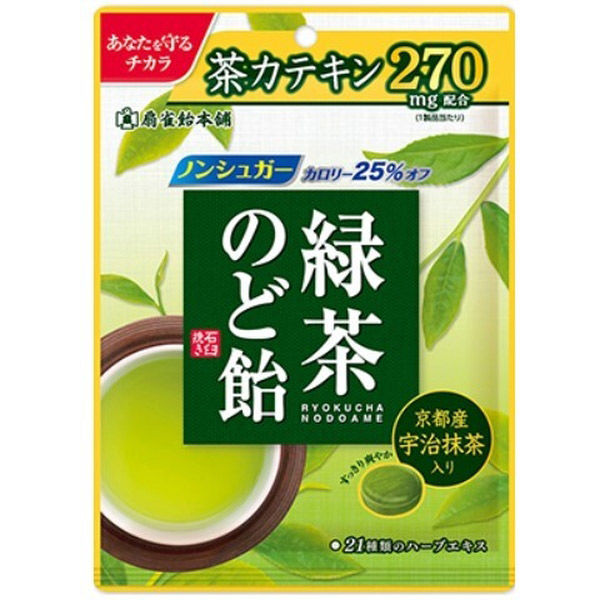 扇雀飴本舗 緑茶のど飴 90g x6 4901650222582 1セット(6個)（直送品）