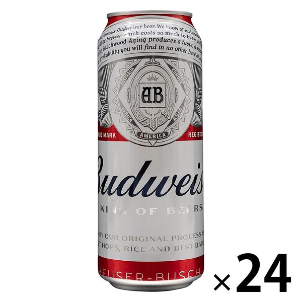 輸入ビール ビール バドワイザー 500ml 1ケース（24本） - アスクル