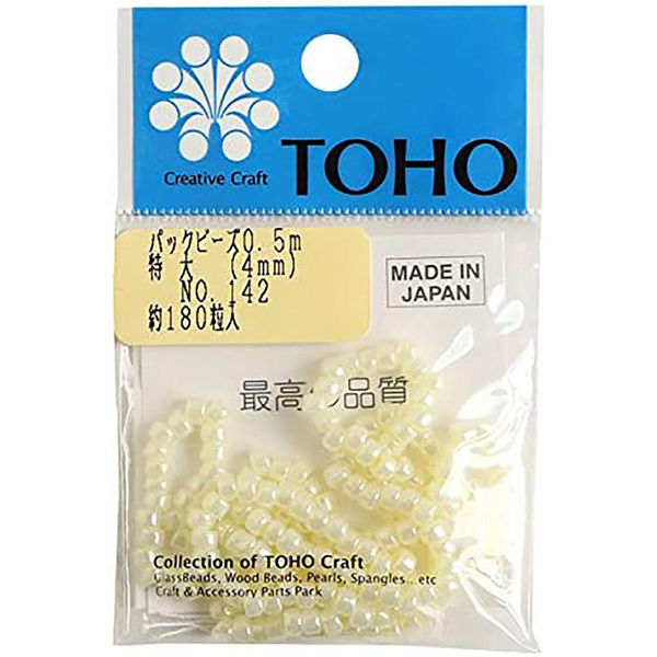 TOHO(トーホー) TOHO 特大ビーズ 糸通しビーズ 外径約4mm 0.5m入り No.145 LLB-145-PC 1箱(5枚入)（直送品）