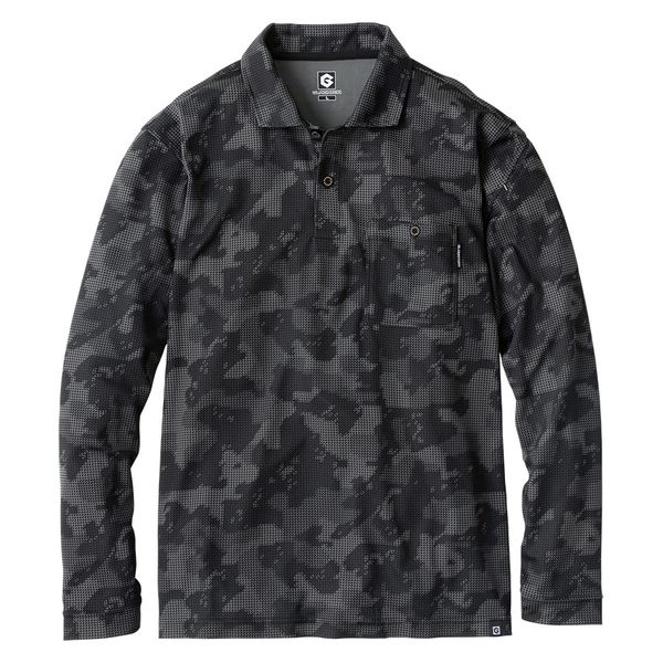 コーコス信岡　GLADIATOR  G-1688  ＭＡＸＤＲＹ ＩＣＥ冷感長袖ポロシャツ  3L チャコールカモ 1着（直送品）