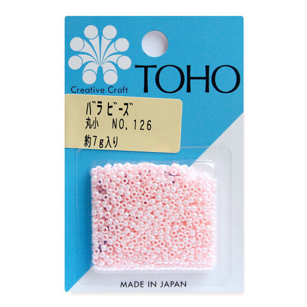 TOHO 丸小ビーズ バラパックビーズ 外径約2.2mm 約7g入り No.126 MSB-126-BA 1セット(5枚)（直送品） アスクル