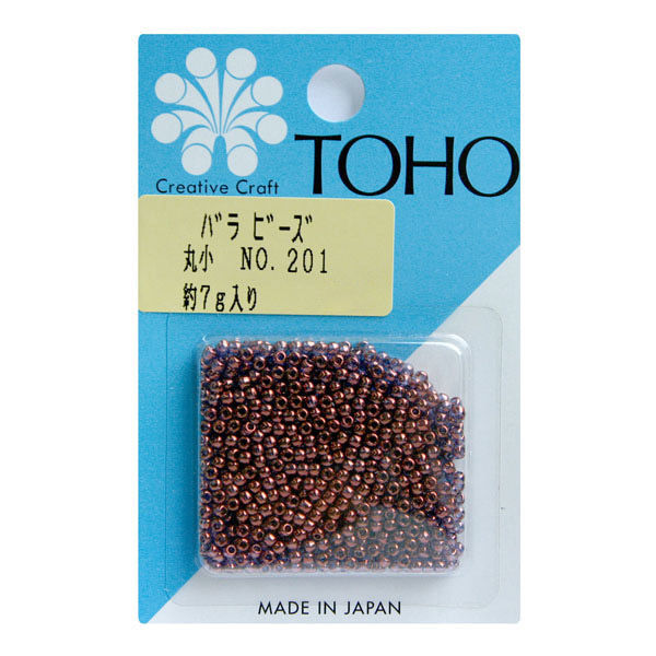 TOHO 丸小ビーズ バラパックビーズ 外径約2.2mm 約7g入り No.201