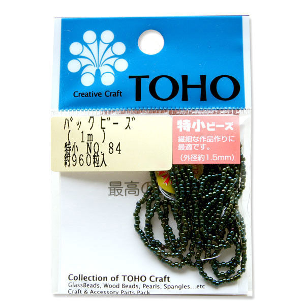 TOHO(トーホー) TOHO 特小ビーズ 糸通しビーズ 外径約1.5mm 1m入り No.84 SSB-84-PC 1セット(5枚)（直送品）