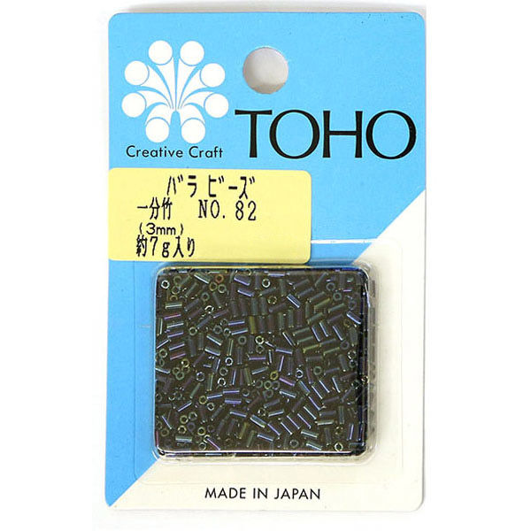 TOHO(トーホー) TOHO 竹ビーズ 一分竹 バラパック 長さ約3mm 約7g入り No.82 TK1-82-BA 1セット(5枚)（直送品） -  アスクル