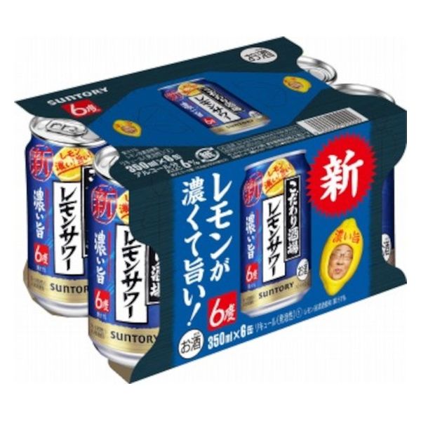 サントリー こだわり酒場のレモンサワー 濃い旨 350mlx6 x4 4901777375024 1セット(6缶パックx4個)（直送品） - アスクル