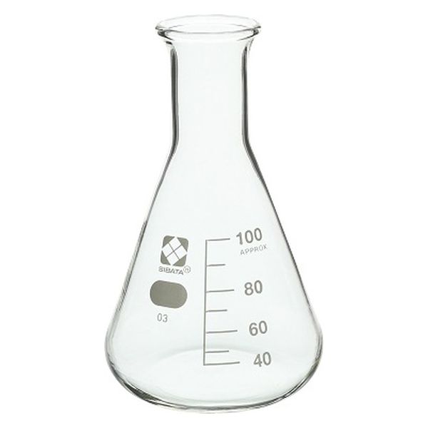 柴田科学 柴田 三角フラスコ(目安目盛付) 24910804 100ML(010530-100A) 1個（直送品）