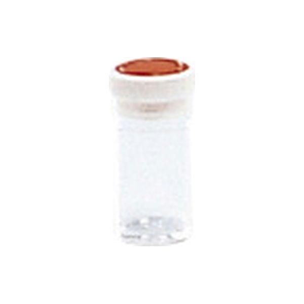 シントー化学 スチロール瓶 透明(押込蓋) 10259100 フタ:オレンジ(基本色) 101-59201(5CC) 1個（直送品）