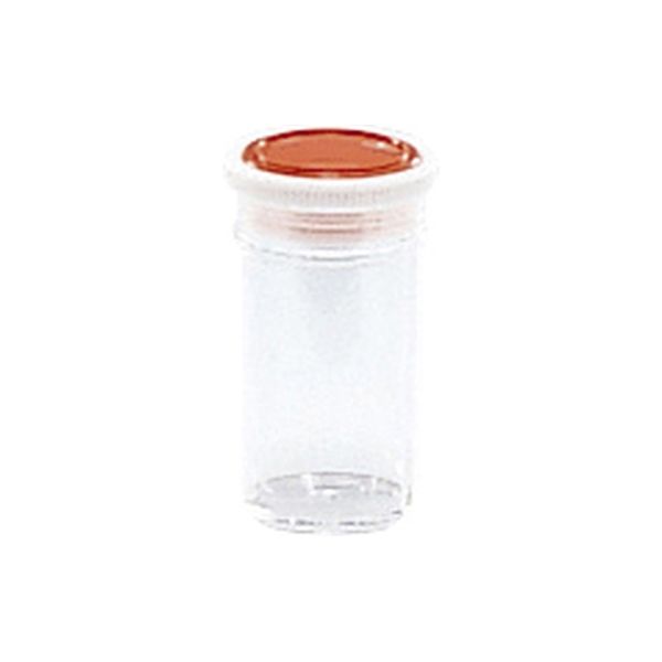 シントー化学 スチロール瓶 透明(押込蓋) 10259105 フタ:オレンジ(基本色) 101-59206(40CC) 1個（直送品）