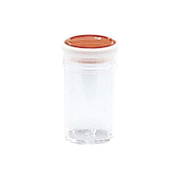シントー化学 スチロール瓶 透明(押込蓋) 10259106 フタ:オレンジ(基本色) 101-59207(50CC) 1個（直送品）