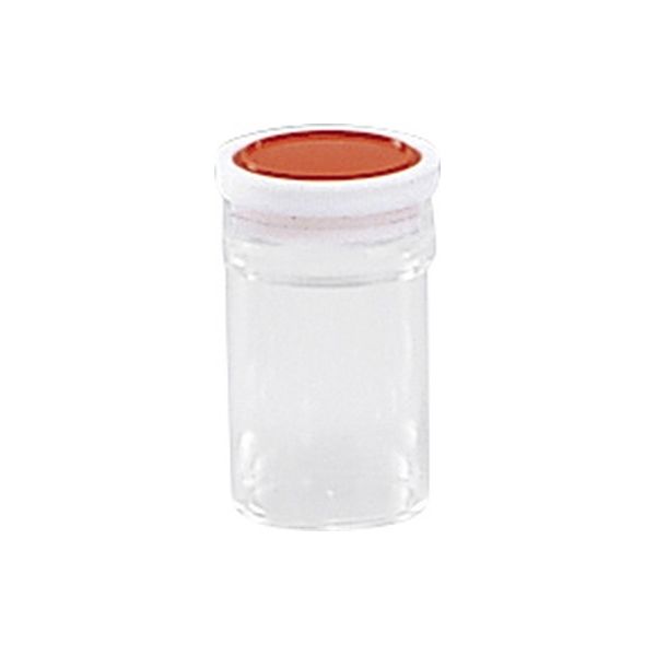 シントー化学 スチロール瓶 透明(押込蓋) 10259109 フタ:オレンジ(基本色) 101-59210(120CC) 1個（直送品）