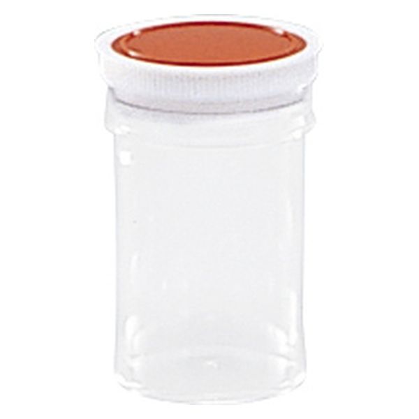 シントー化学 スチロール瓶 透明(押込蓋) 10259110 フタ:オレンジ(基本色) 101-59211(200CC) 1個（直送品）