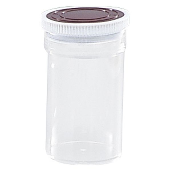 シントー化学 スチロール瓶 透明(押込蓋:あずき色 10259112 101-59213(500CC) 1個（直送品）