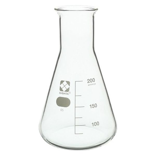 柴田科学 柴田 三角フラスコ(目安目盛付) 24910805 200ML(010530-200A) 1個（直送品）