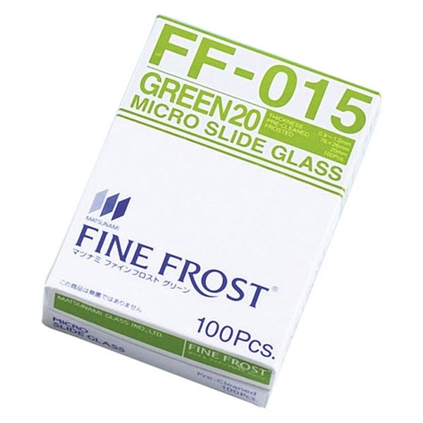 松浪硝子工業 ファインフロスト(グリーン20) 23502612 FF-015(100マイ) 1箱(100入)（直送品）