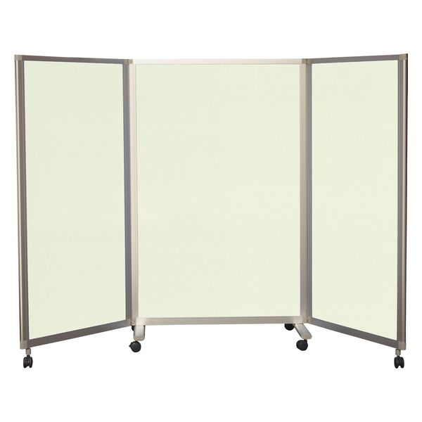 東京ブラインド工業 吸音3連スクリーン(抗ウイルス・制菌 両面吸音 25304001 FTSV211413(ライトグリーン) 1台（直送品）