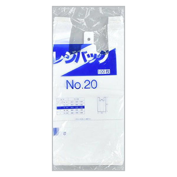 福助工業 レジ袋 レジバッグ 関東 No.20 00080179 1ケース(1000個(100個×10)（直送品）