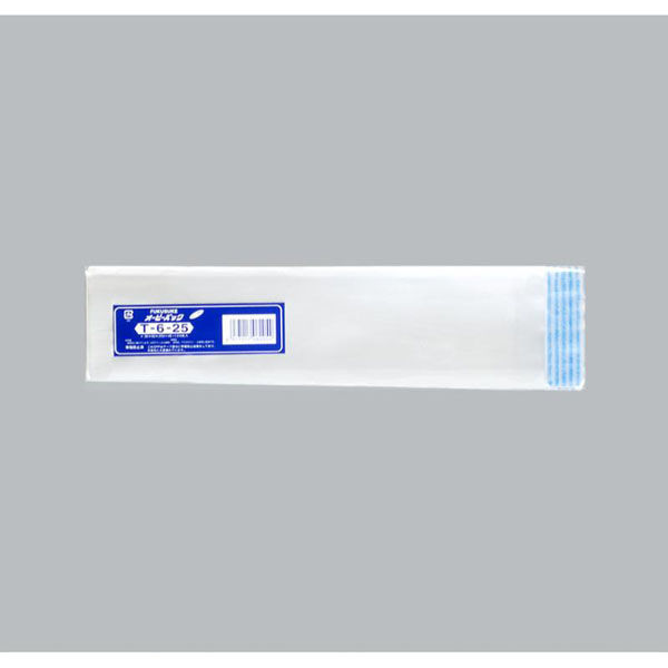 福助工業 テープ有 OPP袋 オーピーパック T-6-25 100枚入 00096065 1ケース(10個(1個×10)（直送品）