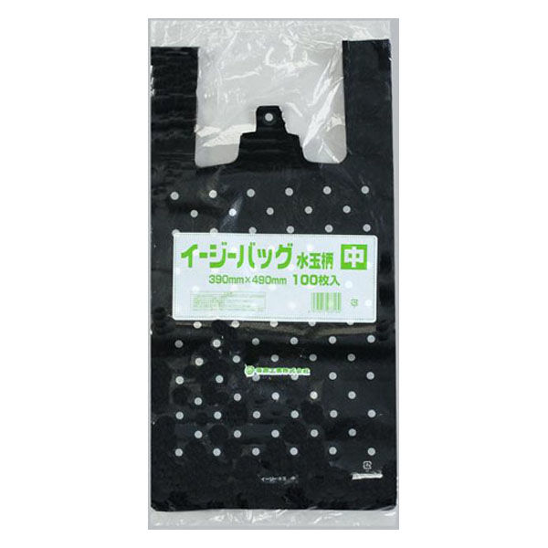 福助工業 レジ袋 イージーバッグ 水玉柄(中) 00106202 1ケース(1000個(100個×10)（直送品）