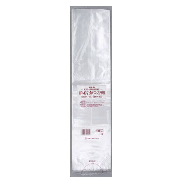 福助工業 IPP袋 IPP袋食パン3斤用 IP-07 00242992 1ケース(2000個(100個×20)（直送品）