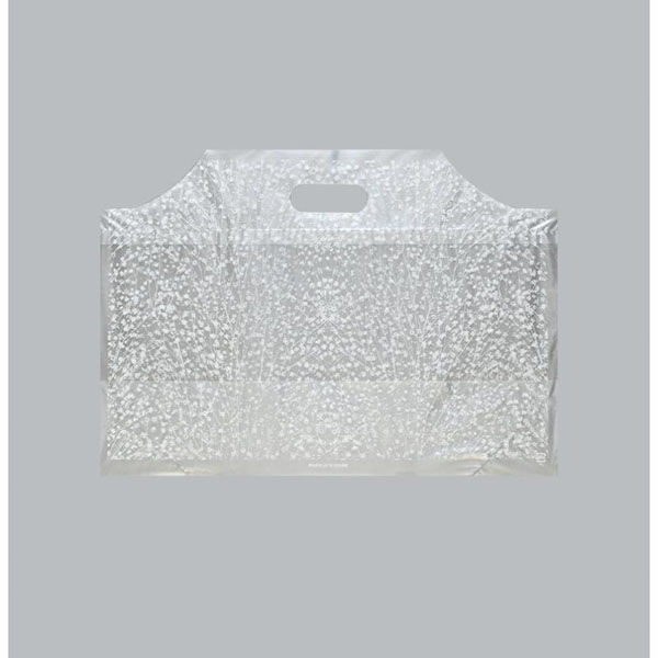 福助工業 ポリ手提げ袋 フラットバッグ S かすみ草 00465789 1ケース(1000個(100個×10)（直送品）