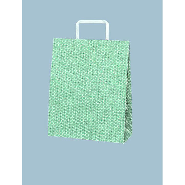 福助工業 紙手提げ袋 ラッピーバッグ No.4 しぼりグレー 00481845 1ケース(300個(50個×6)（直送品）