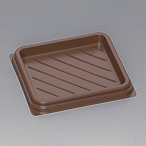 福助工業 サンドイッチ容器 Fパレ W-80 ブラウン 00506849 1ケース(1200個(50個×24))（直送品）