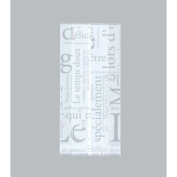 福助工業 合掌袋 合掌ガゼット袋 GT(透明タイプ) No.22洋柄ホワイト 00555094 1ケース(5000個(100個×50)（直送品）