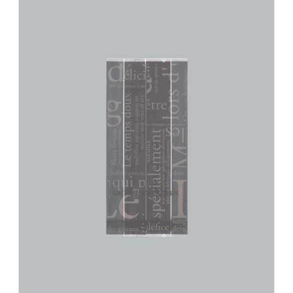 福助工業 合掌袋 合掌ガゼット袋 GT(透明タイプ) No.22洋柄ブラウン 00555095 1ケース(5000個(100個×50)（直送品）