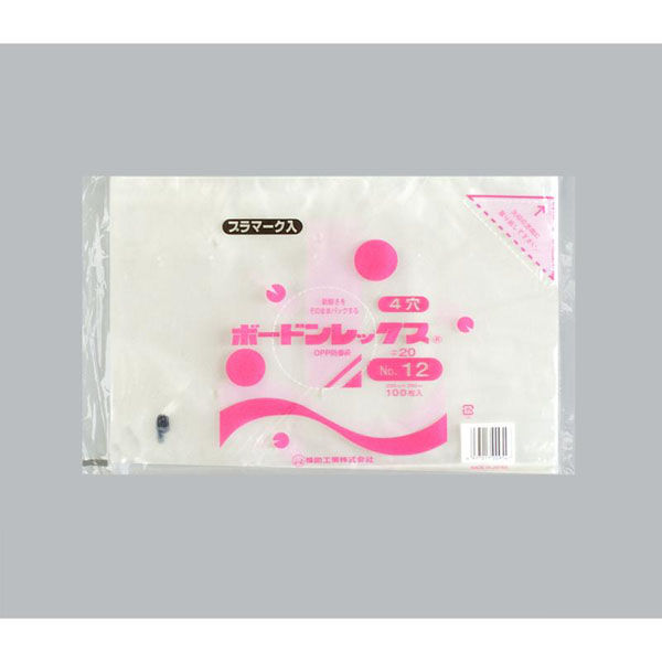 福助工業 青果向け防曇袋 ボードンレックス#20No.12 4穴プラ 00591523 1ケース(4000個(1000個×4)（直送品）