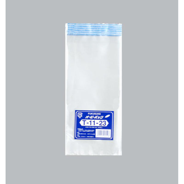 福助工業 テープ有 OPP袋 オーピーパックC T-11-23 100枚入 00692775 1ケース(80個(1個×80)（直送品）