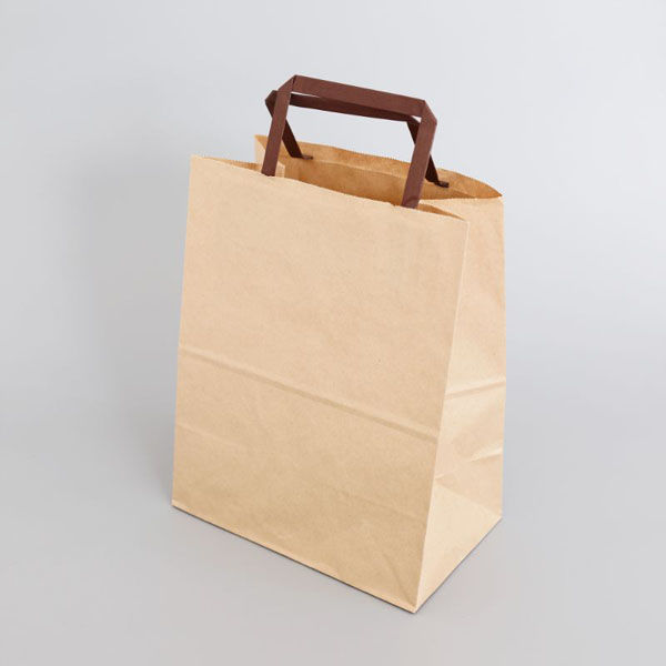 福助工業 紙手提げ袋 ラッピーバッグ No.20-25 未晒無地BH 00704219 1ケース(400個(50個×8)（直送品）