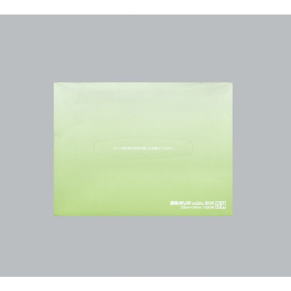 福助工業 ハイデンポリ袋 透明ポリティッシュBOX 23-34 00734111 1ケース(12個(1個×12)（直送品）