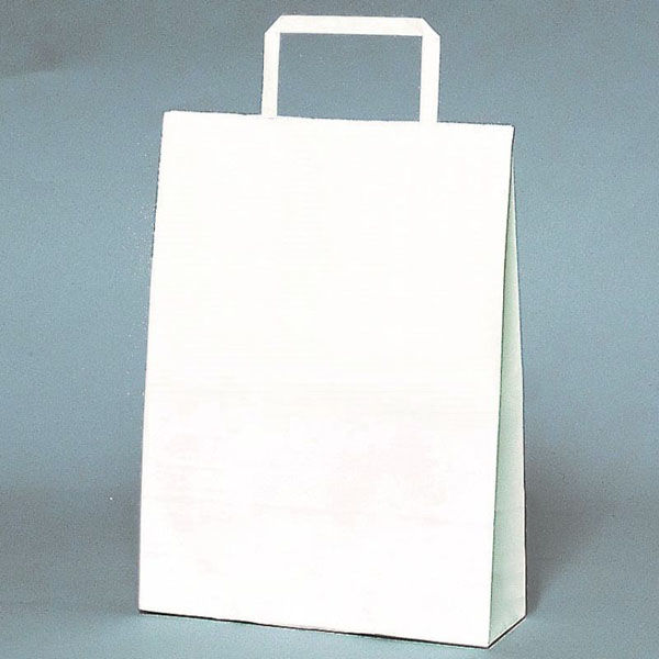 福助工業 紙手提げ袋 ラッピーバッグ SS-2 晒無地 00744077 1ケース(300個(50個×6)（直送品）