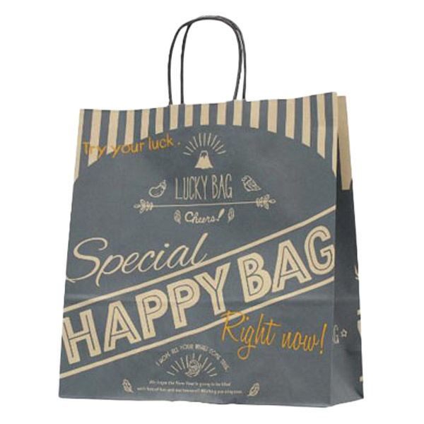 ベルベ 紙手提袋 T-6 HAPPY BAG(ネイビー) 00752196 1ケース(200個(50個×4)（直送品）