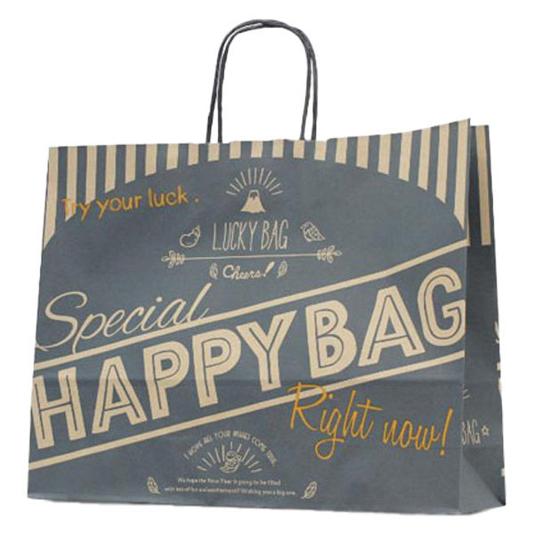 ベルベ 紙手提袋 T-Y HAPPY BAG(ネイビー) 00752197 1ケース(200個(50個×4)（直送品）