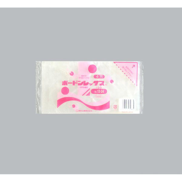 福助工業 青果向け防曇袋 ボードンレックス#20No.13-24 4穴 00754238 1ケース(8000個(100個×80)（直送品）