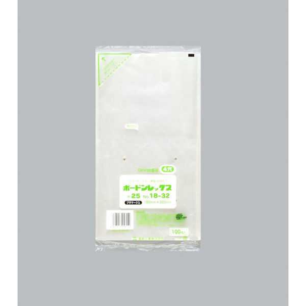 福助工業 青果向け防曇袋 ボードンレックス#25No.18-32 4穴プラ 00754254 1ケース(6000個(100個×60)（直送品）