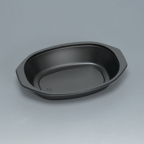 福助工業 弁当容器 耐寒耐熱容器TR-160H 黒 00755917 1ケース(800個(50個×16)（直送品）